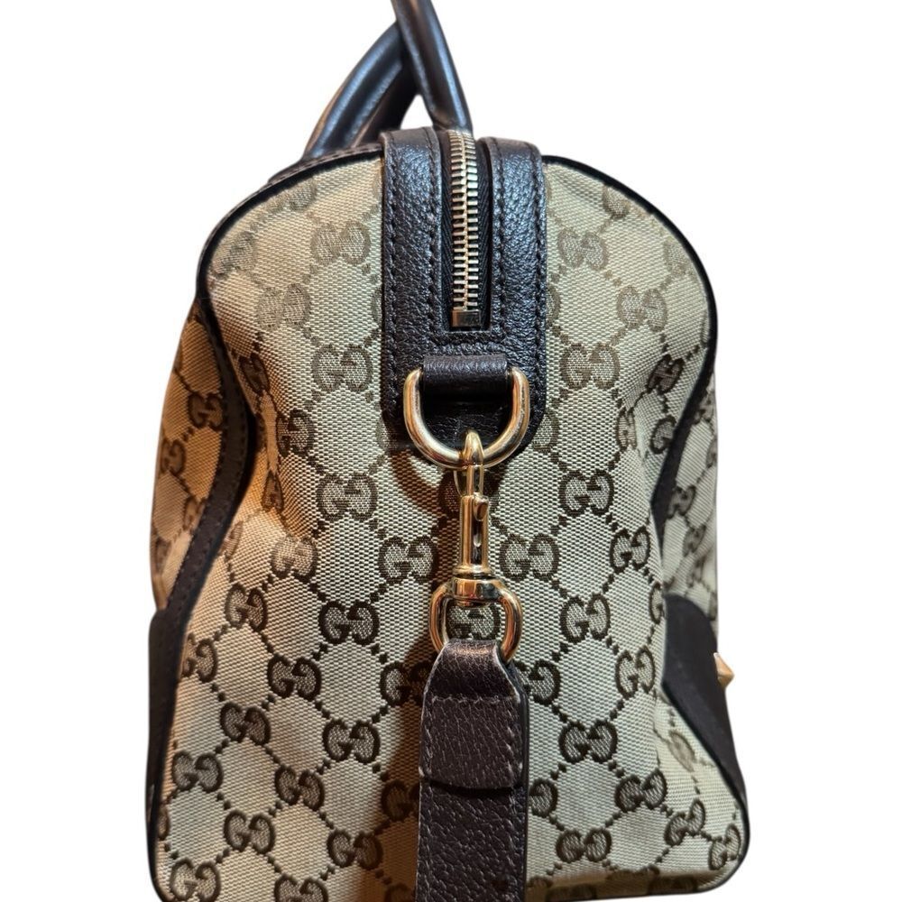 Ltd Edition GUCCI Webby Vintage Bee GG Supreme Canvas 2way Medium Boston Bag - Picture 4 of 16